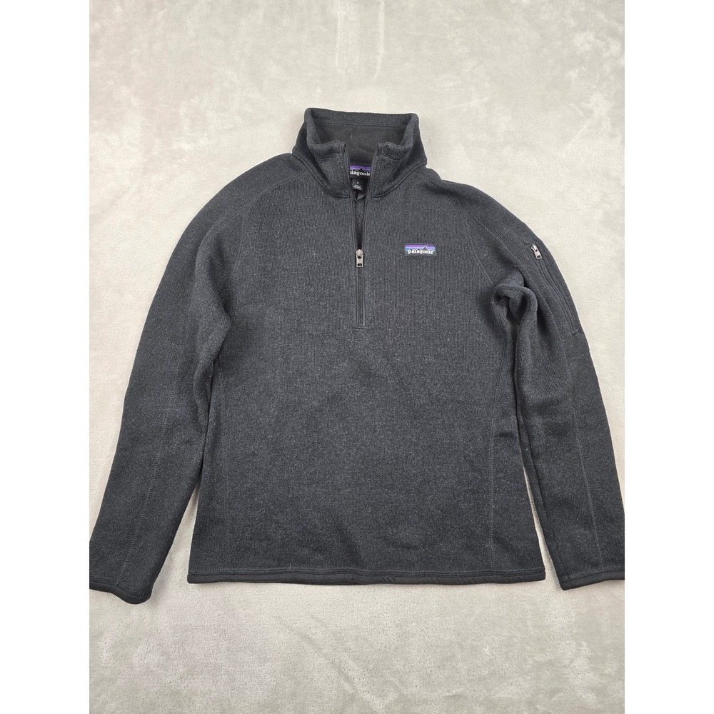 Patagonia Better Sweater Women S Black 1/4 Zip Pullover Fleece 25618